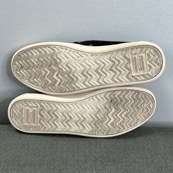 TOMS Black Linen-Like Slip on Size 7 - Picture 6 of 6